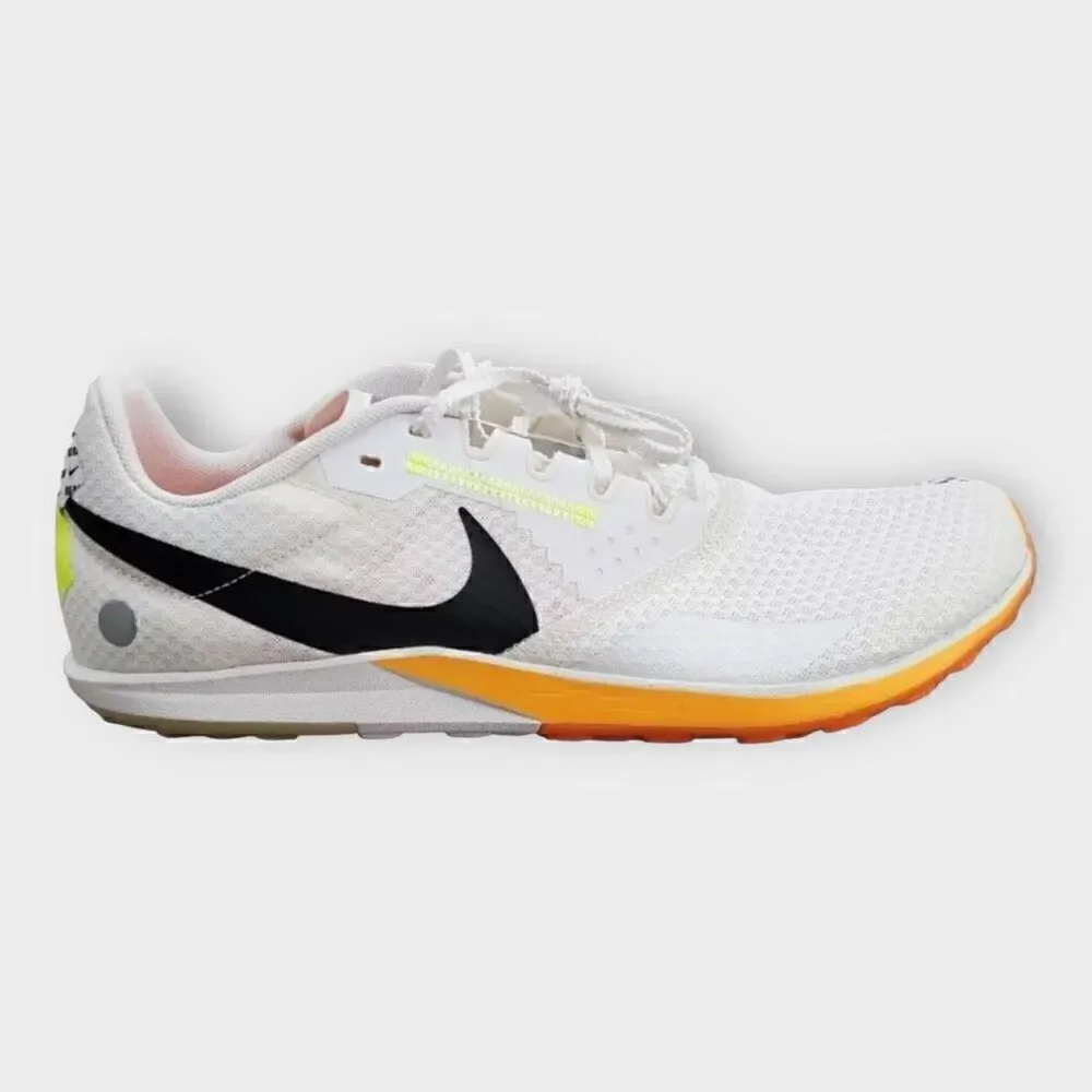 Nike Zoom Rival XC 6 White/ Orange Track Shoes Spikes DX7999-100 Mens size 8.5